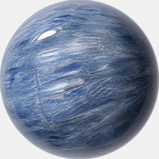 Deep grey-blue kyanite preview with fine pale streaks
